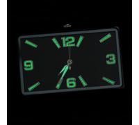 Adhesive Analog Car Dashboard Clock Ornament with Alloy Glass Black
