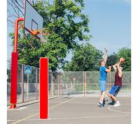 Adhesive Basketball Hoop Padding | Post Protector for 2.75-8.6" Poles | Orange Safety Wrap for Sports Protection & Injury Prevention