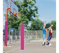Adhesive Basketball Hoop Padding - Post Protector for 2.75" to 8.6" Poles, Orange Safety Wrap for Injury Prevention and Sports Protection