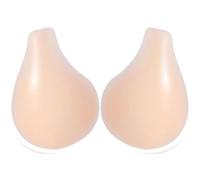 Adhesive Bras - Silicone Breast Lift Invisible Bra Reusable Nipple Covers Strapless Backless Push Up Sticky Bra for Women, Nude, L