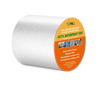 Adhesive Butyl Tape 15cm Width X 10m Length, Upgraded Leak Proof Waterproof Butyl Duct Strip for RV Repair, Window, Boat Sealing, Sun Room, Glazed Tile, EPDM Rubber Roof Patching, Silver