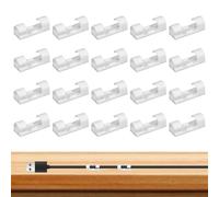 Adhesive Cable Clips - ABS Acrylic 3x1.1x0.7cm | Cord Management Clips Set | Sticky Cable Organizer, Wire Holder Clip For USB Ethernet Mouse Keyboard Cables | Desk Cables Control