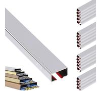 Adhesive Cable Trunking - Thin Wire Cover Raceway for Neat Management in Office, Workshop, Under Desk Wall & Floor Mounted Ethernet Protector (15 Pack)