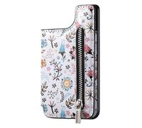 Adhesive Card Wallet Safe Anti-Theft Card Wallet, Small Floral Pattern