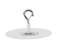 Adhesive Ceiling Hook - PP Metal, 6.5cm, Multi-Functional Safety Lock, Small Adhesive Hook | Nursery Mobile Hooks, Safety Lock Hooks for Bedroom, Party, Glass, Tile, Balloon, Banner, Rental