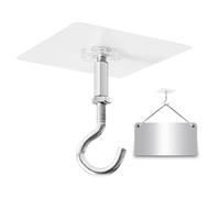 Adhesive Ceiling Hooks, Heavy Duty Adhesive Ceiling Hooks, Transparent Sticky Hooks No Drilling Ceiling Hook, Ceiling Hook For, Removable Hooks for Walls Damage Free
