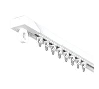 Adhesive Curtain Rod - No Drill Curtain Track, Easy Installation Window Drapery Rods for Net Curtains Cupboards Small Window Kitchen Wardrobe(White-Top,120cm)