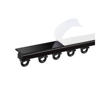 Adhesive Curtain Rods & Track200cm/6.5ft WearResistant Ceiling/Side Mount Smooth Glide Black Ideal for Home & Office Décor