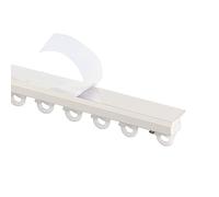 Adhesive Curtain Rods & Track200cm (6.5ft) WearResistant Ceiling/Side MountSmooth Operation Easy Installation White Finish
