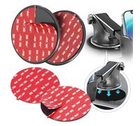 Adhesive Dashboard Mounting Disk Set for Suction Cup Mounts - 95mm Wide Discs Made with 3M VHB Adhesive - Strong Hold for Phone Holders, Sat Navs, Dash Cams - Includes 2 Discs + 2 Replacement Pads