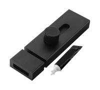 Adhesive Door Latch Lock - Slide Style Wear Resistant Fastener, Compact Safety Hardware | Reliable Holding for Wardrobes, Cupboards, Pet Gates, Storage Furniture, Rental Homes, Easy Install