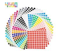 Adhesive Dots Colourful 10 mm Pack of 4000 Stickers Round Marking Dots for Office School Calendar Card Stickers 16 Colours