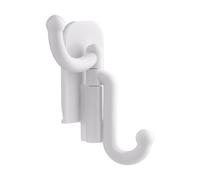 Adhesive Double Plastic Swivel Hook - White - Pack Of 2 - Decohooks