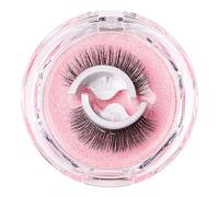 Adhesive Eyelashes No Glues or Needed, 3 Secs to Put on False Lashes with Glues Stripe for Womens Waterproof False Eyelashes Natural Look