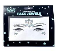 Adhesive Face Gems Jewels Pick & Choose Festival Rave Party Accesories Make Up Special Effects Glow In The Dark Stick On Body Gems (Glow In The Dark Design 3)