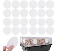 Adhesive Filter Disks - 24 Pieces Adhesive Filter Discs | Peel-And-Apply Design Mushroom Pads | Moisture Preservation Synthetic Filter Discs for Optimal Growth Indoors and Outdoors