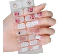 Adhesive Full Wrap Gels Nails Art Stickers Gels Nails Wrap Semi Cured Gels Nails Polish Strips Nails Decals