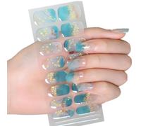 Adhesive Full Wrap Gels Nails Art Stickers Waterproof Wrap Semi Cured Polish Strips Decals for Toes White with Uvs Light Full Wraps