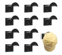Adhesive Hat Hooks for Wall, 10Pcs Hat Rack for Wall Hat Hooks Hats Storage Baseball Cap Storage Cap Holder No Drilling Hats Rack for Walls Mounted Organizer Hangers for Walls Door Closet Bedroom