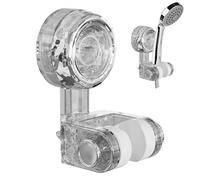 Adhesive head - waterproof ABS, adjustable angle handle | secures the shower head with tool installation kit, easy wall mounting for