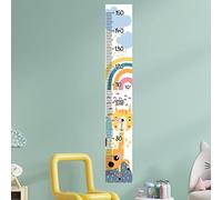 Adhesive Height Gauge Wall Sticker | Giraffe and Rainbow Sticker - Children's Bedroom Wall Decoration | 1 Sheets 30 x 50 cm