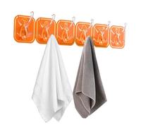 Adhesive Hook - Coat Rack | Heavy Adhesive Hooks | Mall 6 Hook Adhesives | No Drilling PVC SPACE SAVER SAVER WALLS FOR PLAIN, DOOR, KITCHEN, BEDROOM, QUICK HOME