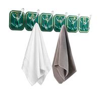 Adhesive Hook - Coat Rack | Heavy Adhesive Hooks | Mall 6 Hook Adhesives | No Drilling PVC SPACE SAVER SAVER WALLS FOR PLAIN, DOOR, KITCHEN, BEDROOM, QUICK HOME