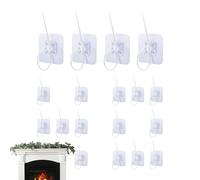 Adhesive Hooks, 40 Pieces Sticky Transparent No Drill Hangers, Small Adhesive Hooks, for Window, Ornaments, Bath, Closet, Laundry Room, Locker, House, Cabin, Home, Nursery, Yard