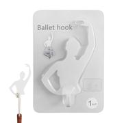 Adhesive Hooks | Coat Rack - Classical Dance Design Hanging Organization Holder for Bedroom Kitchen Bathroom Entryway Accessories Bag Hat Scarf
