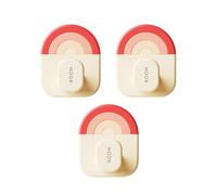 Adhesive Hooks for the Wall, Removable 3 Piece Holder | Coat Hanger, for Use on Wall, Shower, Bathroom, Door, Ceiling, Kitchen, Key, Window, Bedroom, Wardrobe, Towel, Clothes, Backpack