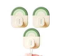 Adhesive Hooks for Wall - 3 Pieces Removable Holder - Bathroom Hanger | for Wall Shower Bathroom Door Ceiling Kitchen Coat Key Window Dormitory Wardrobe Towel Clothes Backpack