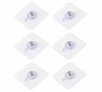 Adhesive Hooks Heavy Duty Wall Hooks for Hanging Wall Hangers Without Nails 2 in 1 Screw Sticker for Wall Mount Shelf Rustproof for Kitchen Bathroom Home Office Shower Door Hook (I, One Size)