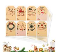 Adhesive Labels for Christmas Period, Adhesive Decoration for Gift Boxes - Writable Label - for Envelopes and Postcards and Christmas Parties and and Family Meetings