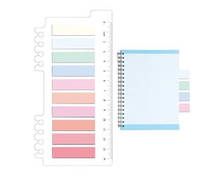 Adhesive Markers, Adhesive Tabs, 200 Writable Adhesive Markers Adhesive Page Tabs, Waterproof Text Strips Smooth Writing Page Tabs for Student Files, Scrapbooking, Books