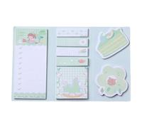 Adhesive Memo Pad with Strong Sticky Backing Creative Colorful Cartoon Design Sticky Notes Stationery Pad
