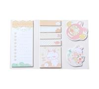 Adhesive Memo Pad with Strong Sticky Backing Creative Colorful Cartoon Design Sticky Notes Stationery Pad