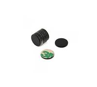 Adhesive N42 Black Epoxy Magnet for Arts, Crafts, Model Making, DIY, Hobbies, Office and Home - 15mm dia x 1mm - 1.1kg Pull - South - Pack of 400