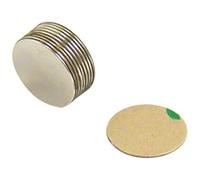 Adhesive N42 Neodymium Magnet for Arts, Crafts, Model Making, DIY, Hobbies, Office and Home - 15mm dia x 0.5mm thick - 0.28kg Pull - North - Pack of 10