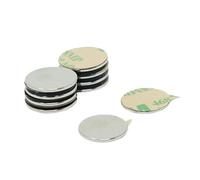 Adhesive N42 Neodymium Magnet for Arts, Crafts, Model Making, DIY, Hobbies, Office and Home - 15mm dia x 1mm - 1.1kg Pull - South - Pack of 10