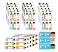 Adhesive Name Tags,120-Piece 3.5x1.2inch Cute Labels | Pencil Kids Name Labels for Classroom | for School Kindergarten Daycare Office Party Conference Event