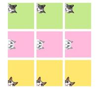 Adhesive Note Pad 9Pieces Repositionable Note 50Sheets Per Pad 3x3Inch Notes Remoinder on Journal Book Repositionable Notes for Computer Screens