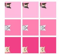 Adhesive Note Pad 9Pieces Repositionable Note 50Sheets Per Pad 3x3Inch Notes Remoinder on Journal Book Repositionable Notes for Computer Screens