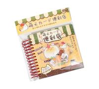 Adhesive Note Paper 42 Sheets Writable Cartoon Decorative Sticker for Scrapbooking Journal Planner Photo Album Planning Writable Sticker Book