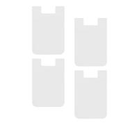 Adhesive Phone Card Holder - 4 Pack Detachable Sticker Pockets, Slim Smartphone Wallet Handle | Back of ID Holder, Public Transit Storage for Study, White., Se référer au descriptif, Refer to