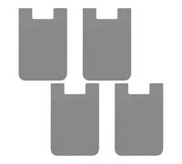 Adhesive Phone Wallet - 4 Pack Stick Card Holder, Sticky Slim Smartphone Pouch | Secure Handle Organizer For Men And Women, Lightweight Attachment For Identifying, Light Grey, Se référer au