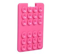 Adhesive Phone Wallet Mount - Suction Cup Card Holder Design, Purpose Phone Holding Tool, Strong Stick On Grip Accessory, Mirror Window Wall Shower Compatible Device | For Daily Use Hands Free Pink