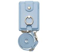 Adhesive Phone Wallet | Phone Wallet & Card Holder | Water Resistant Multifunctional 2 Card Slots Phone Wallet Stick On with Stand and Detachable Lanyard for Travel, Work & Life