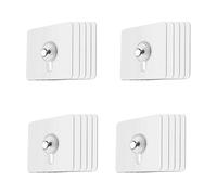 Adhesive Picture Hooks - No More Nails, 20PCS Transparent Hooks, Holds 2-5kg, Damage-Free Wall Hangers for Tiles, Glass, Metal, Bedrooms, Living Rooms, Offices, Stick On Picture Hooks