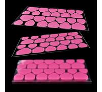 Adhesive Pink Nail Tabs Strong Glue Sticker for Press on Nails, 240pcs 10 Sheets Waterproof False Nail Sticky Tabs for Fake Nails in 12 Sizes, Double Sided Jelly Nail Adhesive Stickers for Manicure
