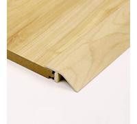 Adhesive PVC Threshold Bar Extra Wide Wood Grain Transition Strip MultiLevel Floor Edging Easy Installation Maple Finish 125cm (49.2in) for Carpet to Parquet